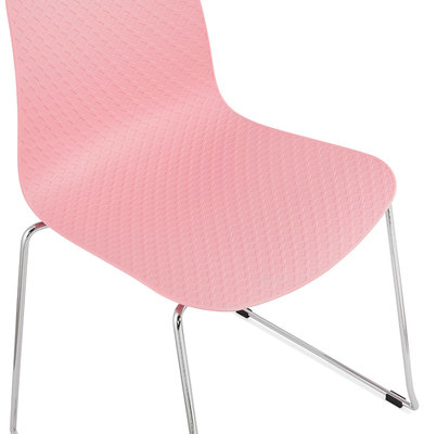 Eetkamerstoel BEE Roze-Chroom