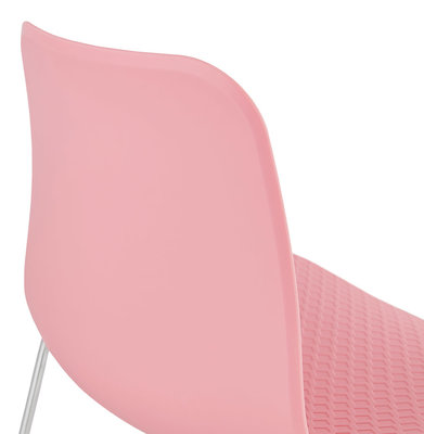 Eetkamerstoel BEE Roze-Chroom