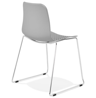 Eetkamerstoel BEE Grijs-Chroom