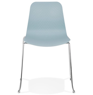 Eetkamerstoel BEE Blauw-Chroom