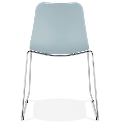 Eetkamerstoel BEE Blauw-Chroom