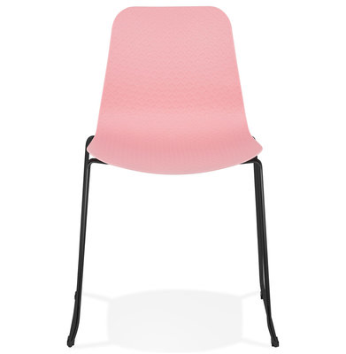 Eetkamerstoel BEE Roze-Zwart