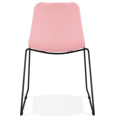 Eetkamerstoel BEE Roze-Zwart