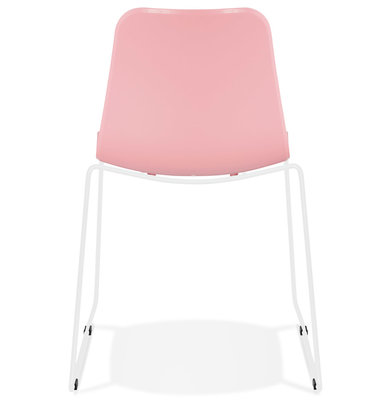 Eetkamerstoel BEE Roze-Wit