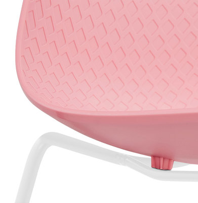 Eetkamerstoel BEE Roze-Wit