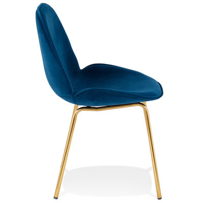 Eetkamerstoel AGATH Blauw-Goud