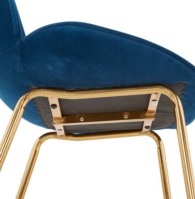Eetkamerstoel AGATH Blauw-Goud