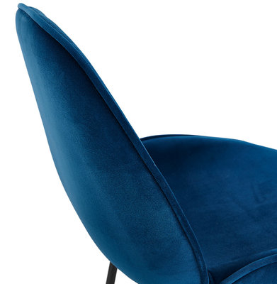 Eetkamerstoel AGATH Blauw-Zwart