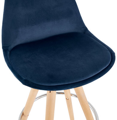 Barkruk FRANKY Blauw-Naturel