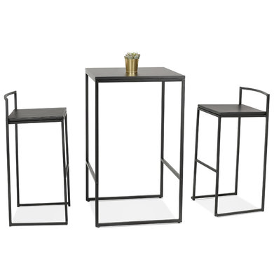 Bartafel MILLIE Zwart-Zwart 60x60x102cm