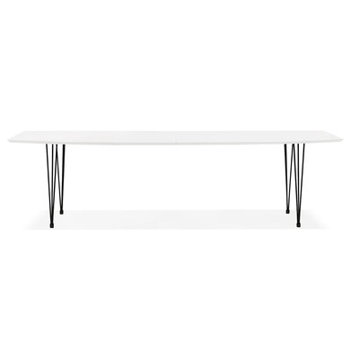 Eettafel DIAMANTO Wit-Zwart (170-270)x100x73 cm