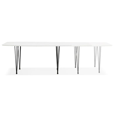 Eettafel DIAMANTO Wit-Zwart (170-270)x100x73 cm
