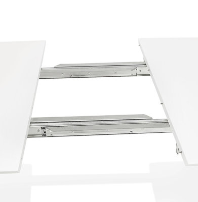 Eettafel DIAMANTO Wit-Chroom (170-270)x100x73 cm