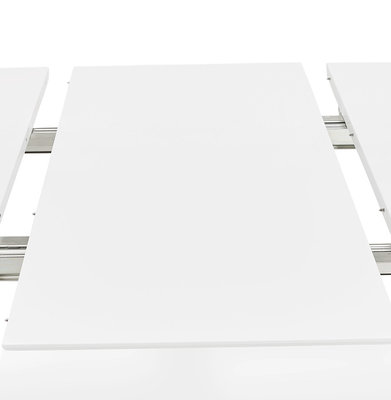 Eettafel DIAMANTO Wit-Chroom (170-270)x100x73 cm