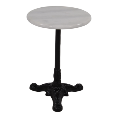 Bijzettafel marmer wit Ø30x40cm