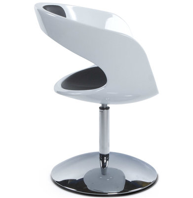 Design Stoel KIRK Wit-Zwart