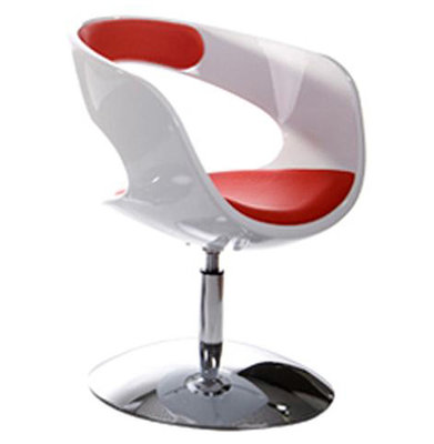 Design Stoel KIRK Wit-Rood