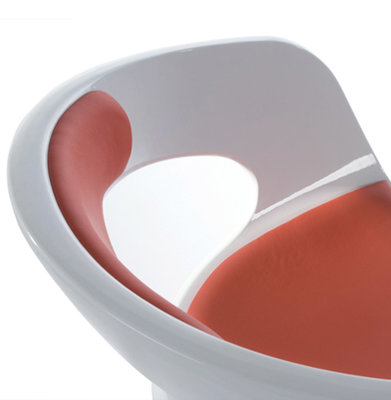 Design Stoel KIRK Wit-Rood