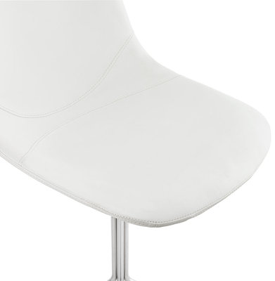 Eetkamerstoel BEDFORD Wit-Chroom