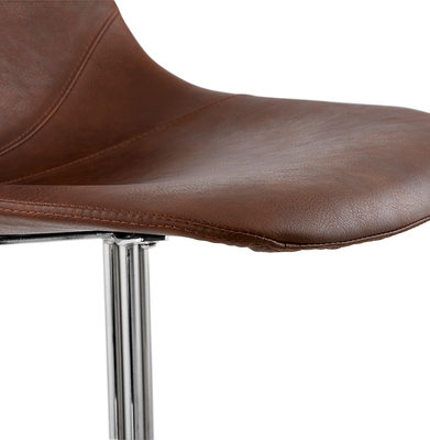Eetkamerstoel BEDFORD Bruin-Chroom