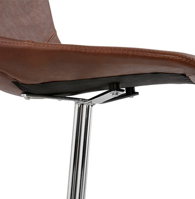 Eetkamerstoel BEDFORD Bruin-Chroom