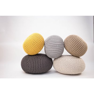 LABEL51 - Poef Gebreid 50x50x35 cm M