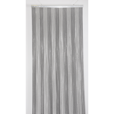 Deurgordijn alu Chain 100x230cm zwart/grijs