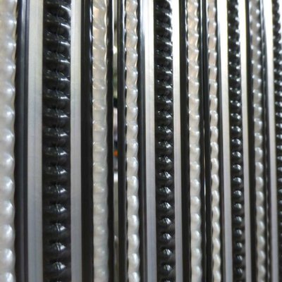 Deurgordijn PVC Tris antraciet/grijs 90x220cm