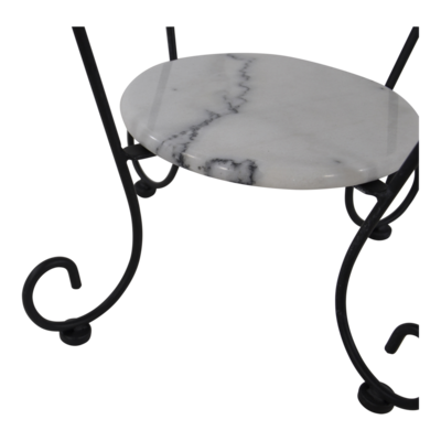 Bijzettafel marmer wit 25/41cm