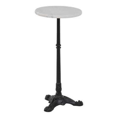 Bijzettafel marmer wit 30cm